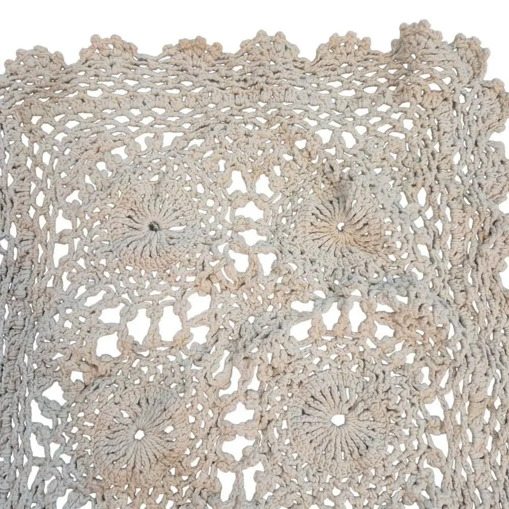 Crochet, Vintage Ivory Cotton Table Top Decor Crochet 14